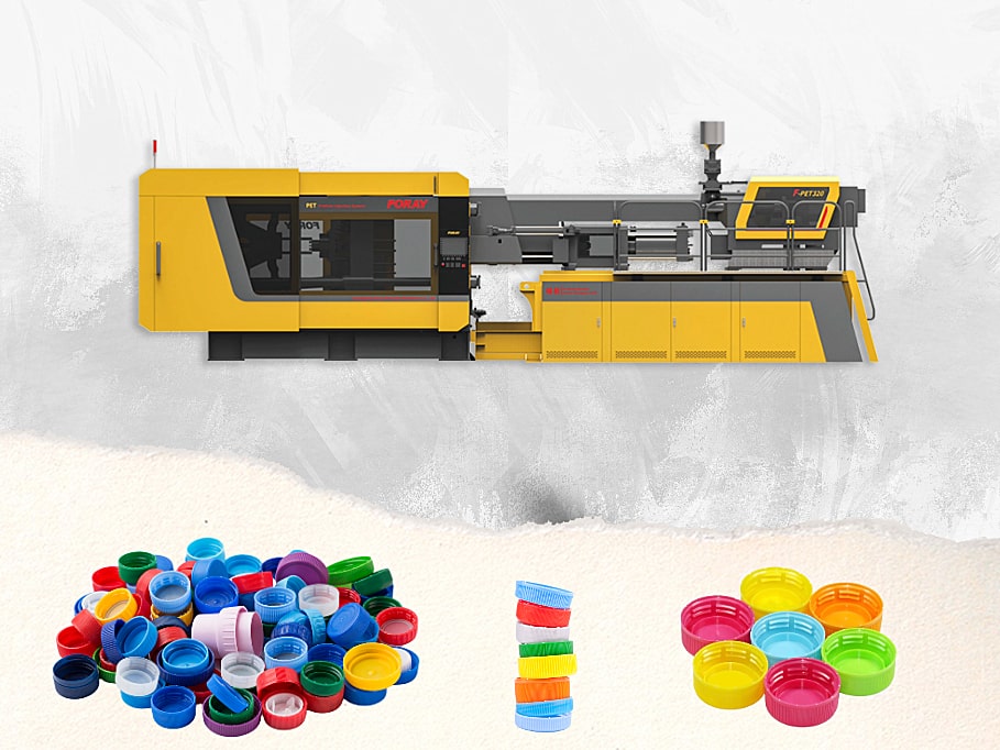 Plastic bottle cap making machine